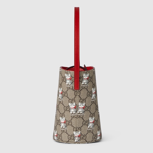 Borsa a secchiello bambino in tessuto GG stampato