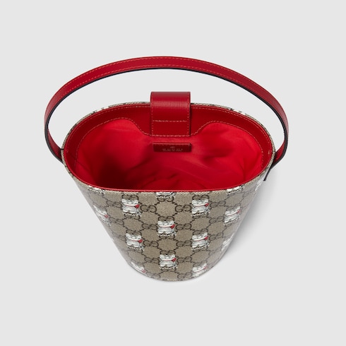 Borsa a secchiello bambino in tessuto GG stampato