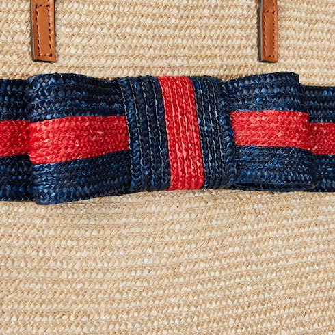 Children's straw tote bag with Web