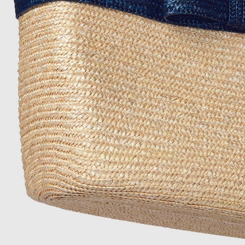 Children's straw tote bag with Web