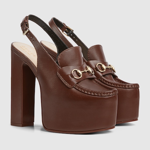 Women's Horsebit platform loafer slingback