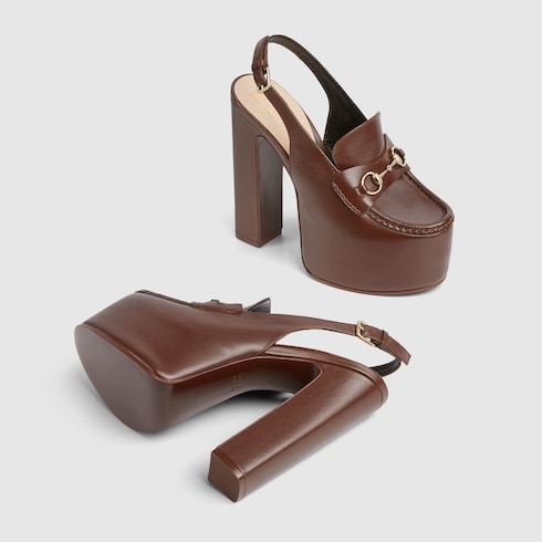 Women's Horsebit platform loafer slingback