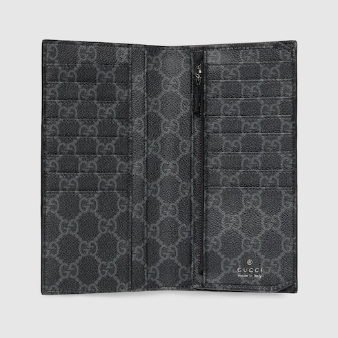 GG Emblem long wallet with GG fabric