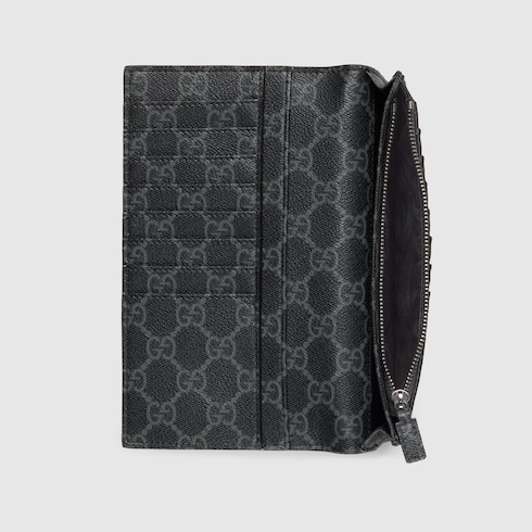GG Emblem long wallet with GG fabric