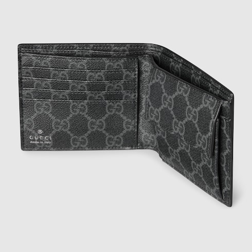 GG Emblem bi-fold wallet with GG fabric