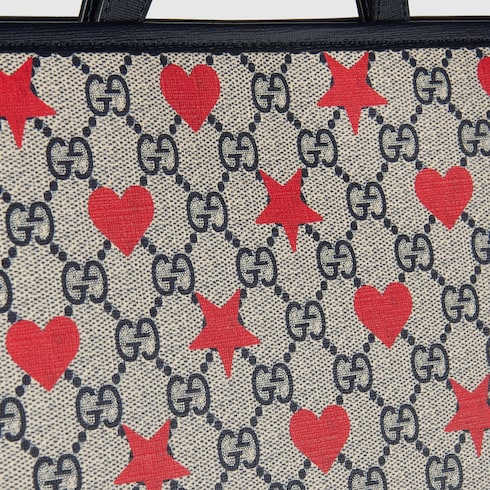 Borsa shopping bambino in tessuto GG stampato