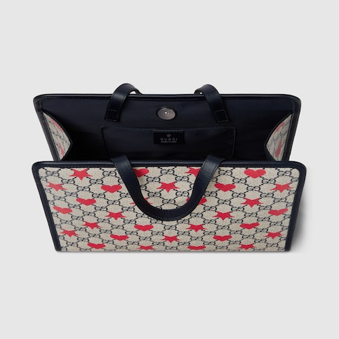 Borsa shopping bambino in tessuto GG stampato