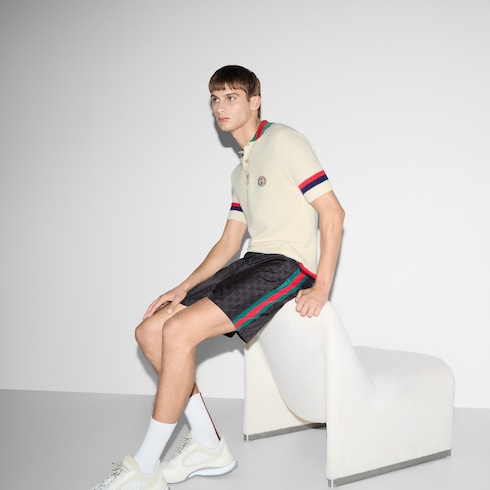 Costume da bagno in nylon con stampa GG