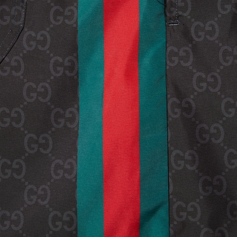 GG print nylon swim shorts Detail 10