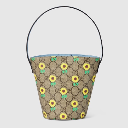 Children's printed GG bucket bag