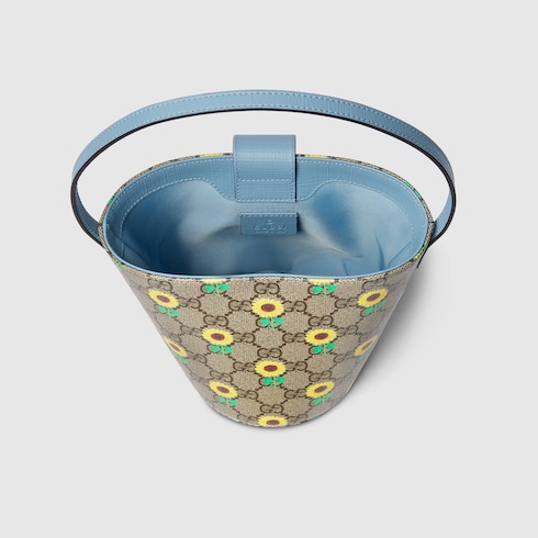 Children's printed GG bucket bag