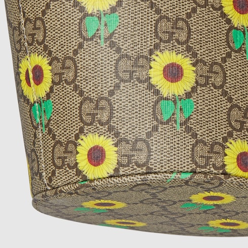 Children's printed GG bucket bag