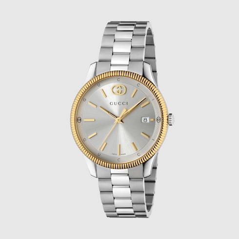 Gold and silver gucci watch best sale