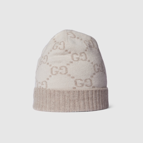 Cappello in jacquard di cashmere GG