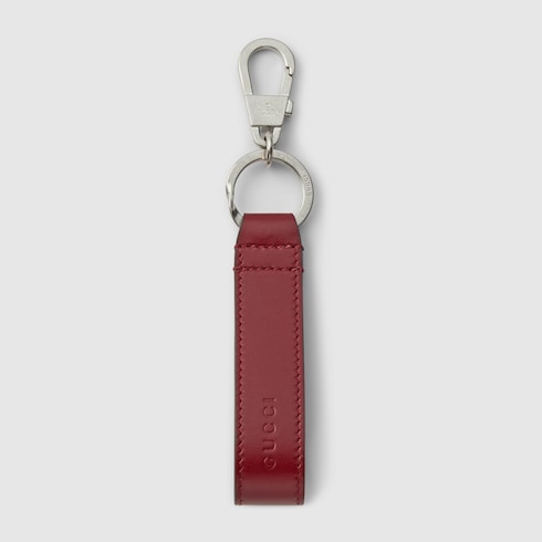 Keychain with hook closure in Rosso Ancora red Supreme
