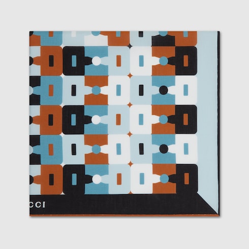 Printed cotton pocket square