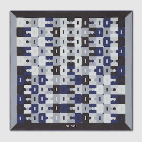 Printed cotton pocket square