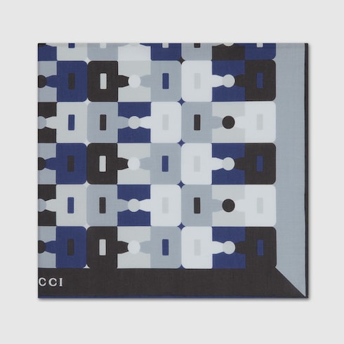 Printed cotton pocket square