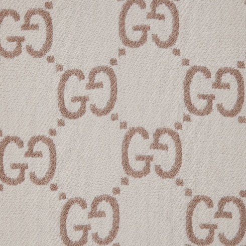 Capa de jacquard de lana con GG