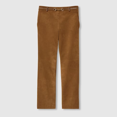 Suede pant with Horsebit