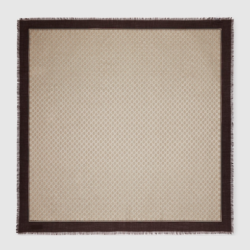 Laminated GG wool shawl