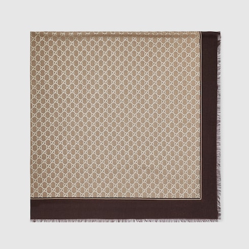 Laminated GG wool shawl