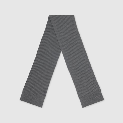 Schal aus Wollstrick mit Logo