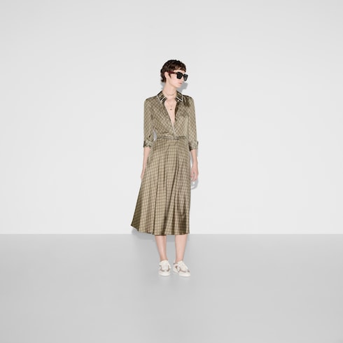 Robe en twill de soie GG