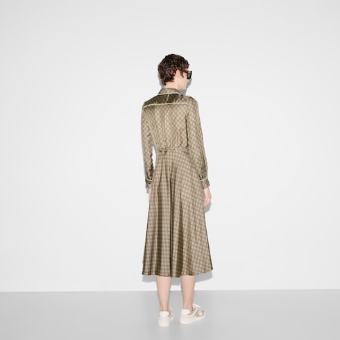 Robe en twill de soie GG