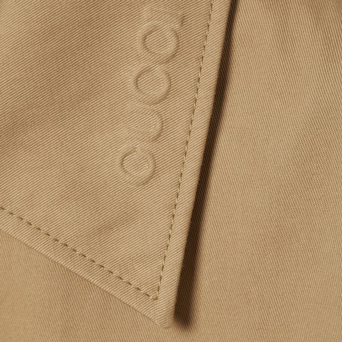 Cappotto in cotone con logo in rilievo e Web