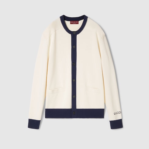 Cardigan aus Baumwolle mit Intarsie