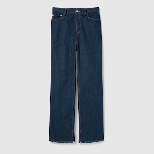 Pantalone in denim con ricamo
