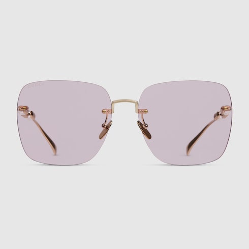 Low nose bridge fit square sunglasses