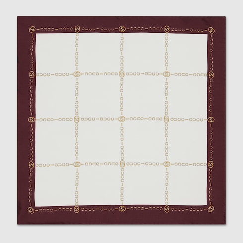 Interlocking G Gucci chain silk pocket square Detail 2