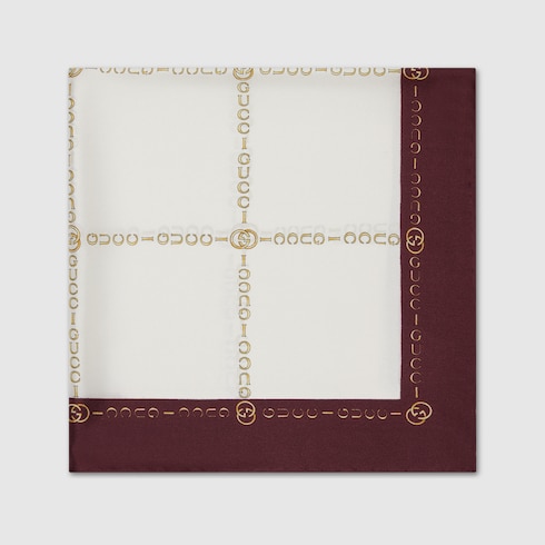 Interlocking G Gucci chain silk pocket square Detail 2