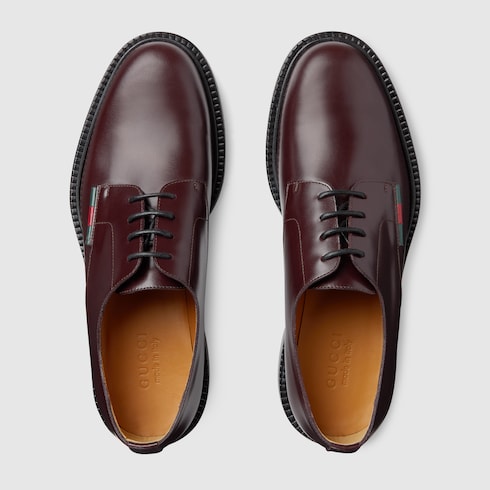 Men's lace-up shoe with leather Web Detail 5