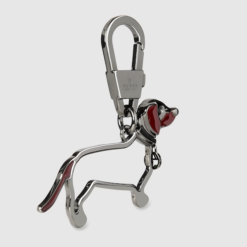 Dog keychain with Interlocking G Detail 3