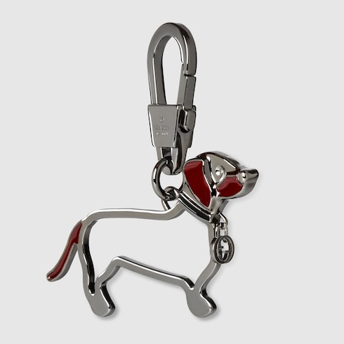 Dog keychain with Interlocking G Detail 4