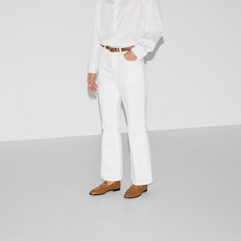Mocassin Gucci Jordaan avec détail GG pour femme