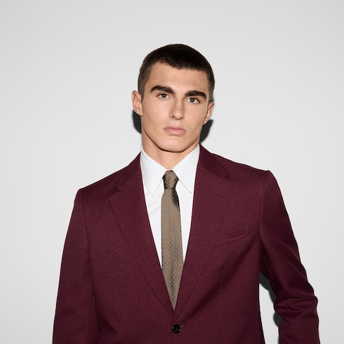 GG silk jacquard tie
