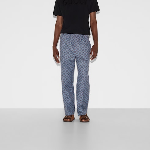 GG pied-de-poule wool leisure pants
