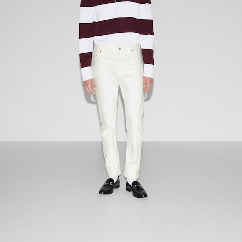 Tapered fit denim pants