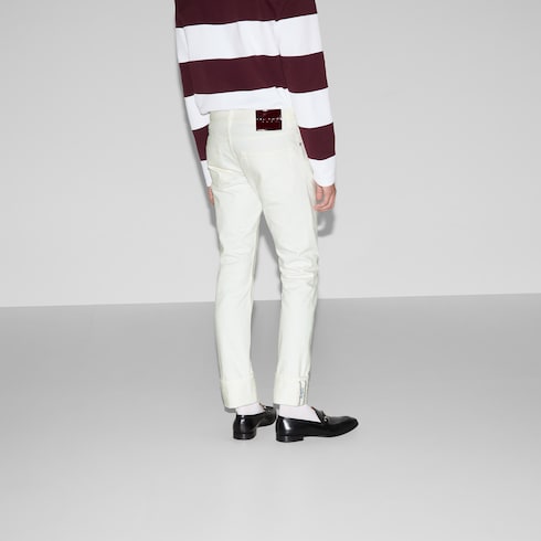 Tapered fit denim pants