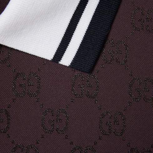 GG nylon and cotton polo shirt Detail 7