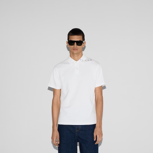Polo in cotone stampato