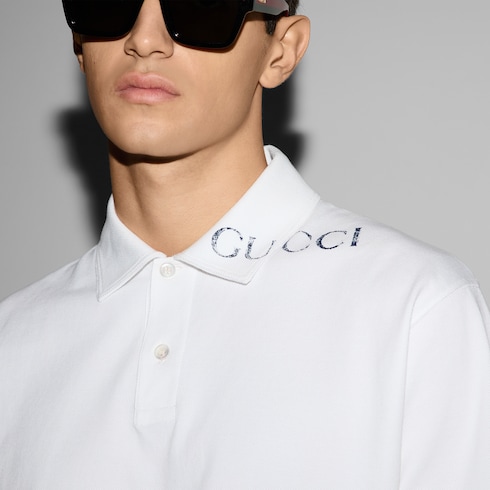 Polo in cotone stampato