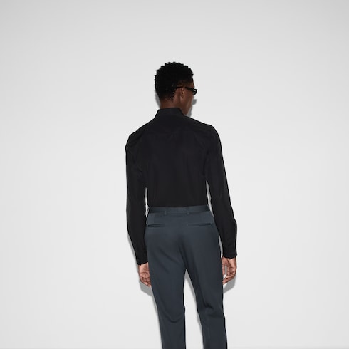 Camicia in popeline di cotone ricamata