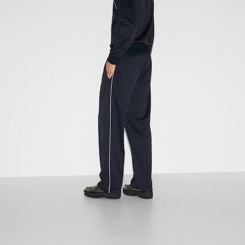 Pantalone in nylon e jersey GG