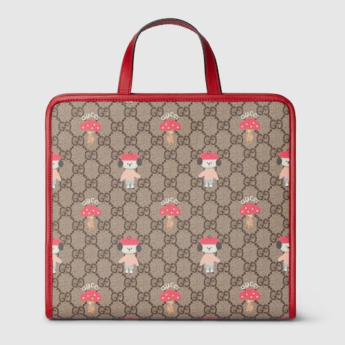Borsa shopping bambino in tessuto GG stampato