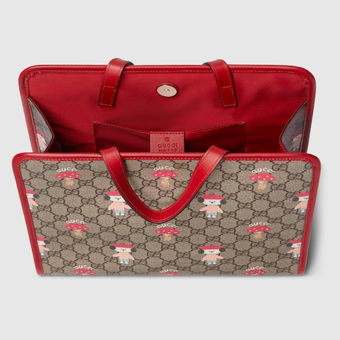 Borsa shopping bambino in tessuto GG stampato